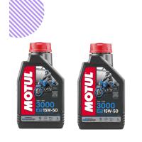 Motul 3000 15W50 1L Motosiklet Yağı (2 Adet)