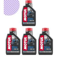 Motul 3000 15W50 1L Motosiklet Yağı (4 Adet)