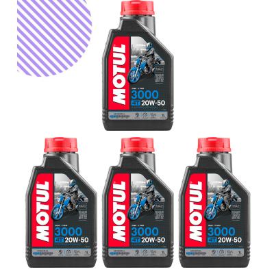 Motul 3000 20W50 1L Motosiklet Yağı (4 Adet)