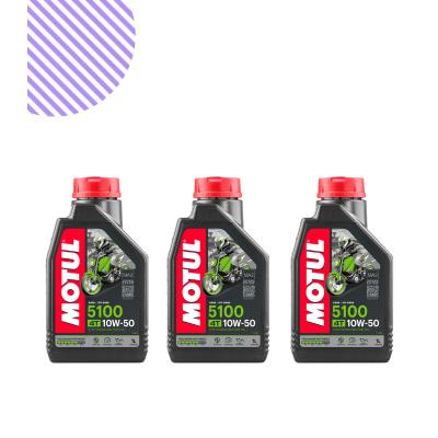 Motul 5100 10W50 4T 1L Motosi̇klet Yağı (3 Adet)