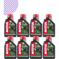 Motul 5100 4T 10W50 1L Motosiklet Yağı (8 Adet)