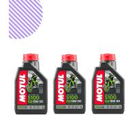 Motul 5100 4T 15W50 1L Motosiklet Yağı (3 Adet)