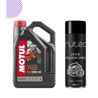 Motul 7100 10W40 4L + Rutec Zincir Yağlama Spreyi 400 ML