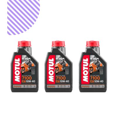 Motul 7100 4T 10W40 1L Motosiklet Motor Yağı (3 Adet)