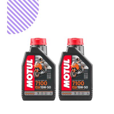 Motul 7100 4T 15W50 1L Motosiklet Motor Yağı (2 Adet)
