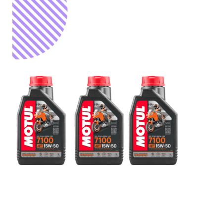 Motul 7100 4T 15W50 1L Motosiklet Motor Yağı (3 Adet)