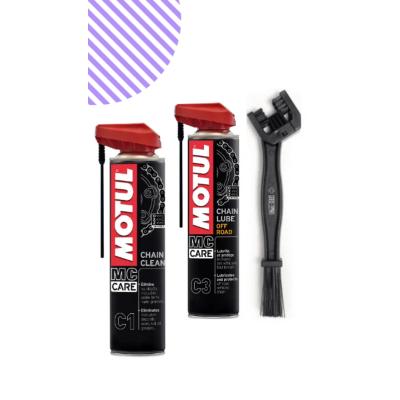 Motul C3+C1 FIRÇA SET Chain Lube Off Road 400 Ml Zincir Yağı + Fırça