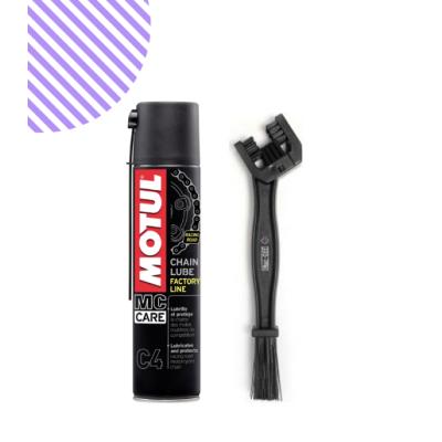Motul C4 Zincir Yağı 400 Ml + Zincir Temizleme Fırçası
