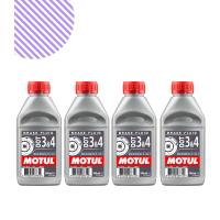 Motul Dot 3&4 Fren Hi̇droli̇ği̇ 500 Ml (4 Adet)