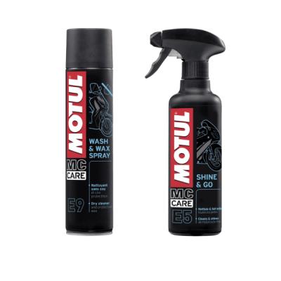Motul E5 Shine & Go 400 Ml. + Motul E9 Wash & Wax Spray 400 Ml.