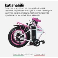 Strada Elektrikli Fat Bike 20 Jant Bisiklet Pembe